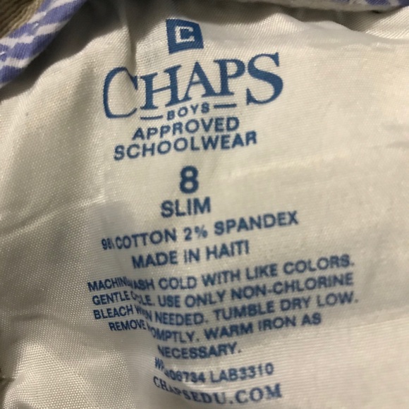 CHAPS School Approved Khaki Chinos / Size 8 Slim - Picture 6 of 6